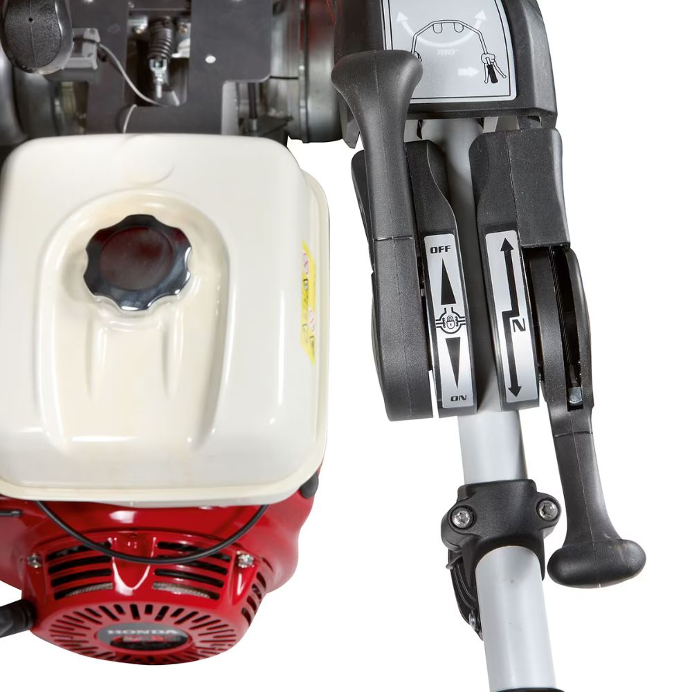 Honda GX270 bensinmotor och reglage på Bertolini 150 S – 8,4 hk för professionellt bruk