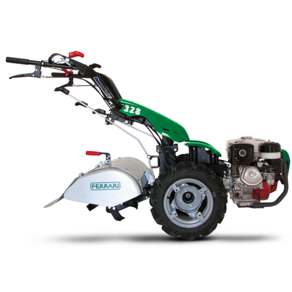 Sidovy av Ferrari 328 Powersafe tvåhjulstraktor