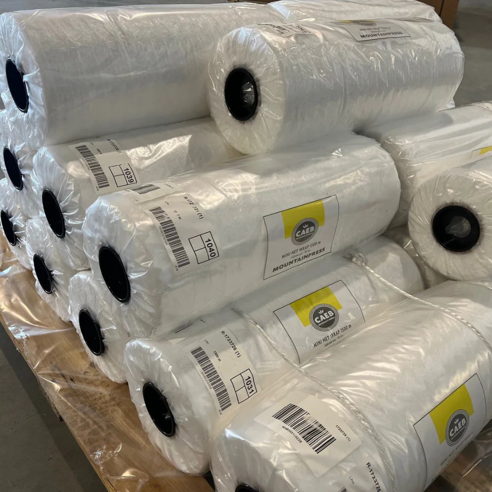 Beställ CAEB balnät online hos Hallants – pålitligt nät för professionell användning i mindre rundbalspressar.