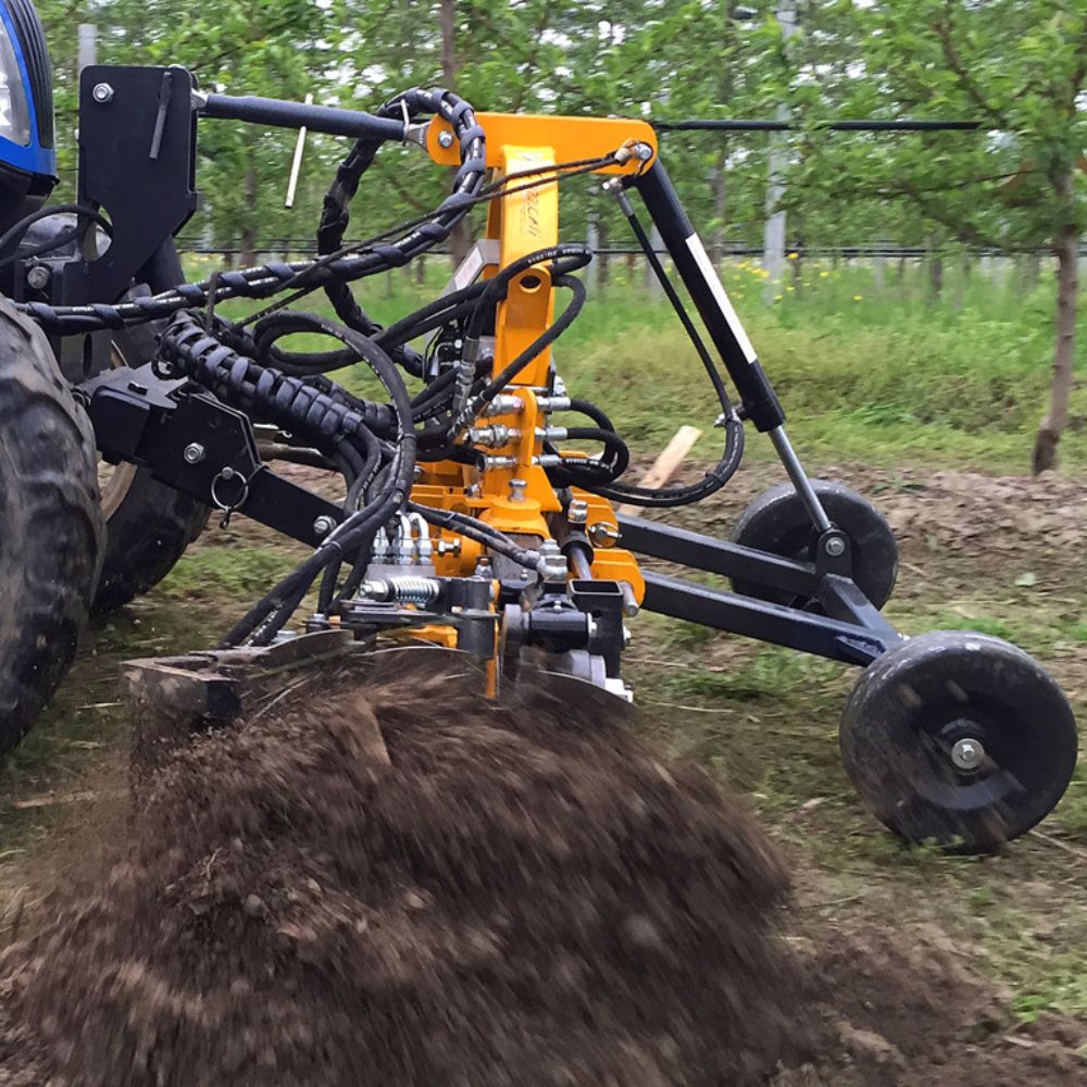Mira mekanisk styrning mellanradshuvud för precision i vinodling detaljbild
