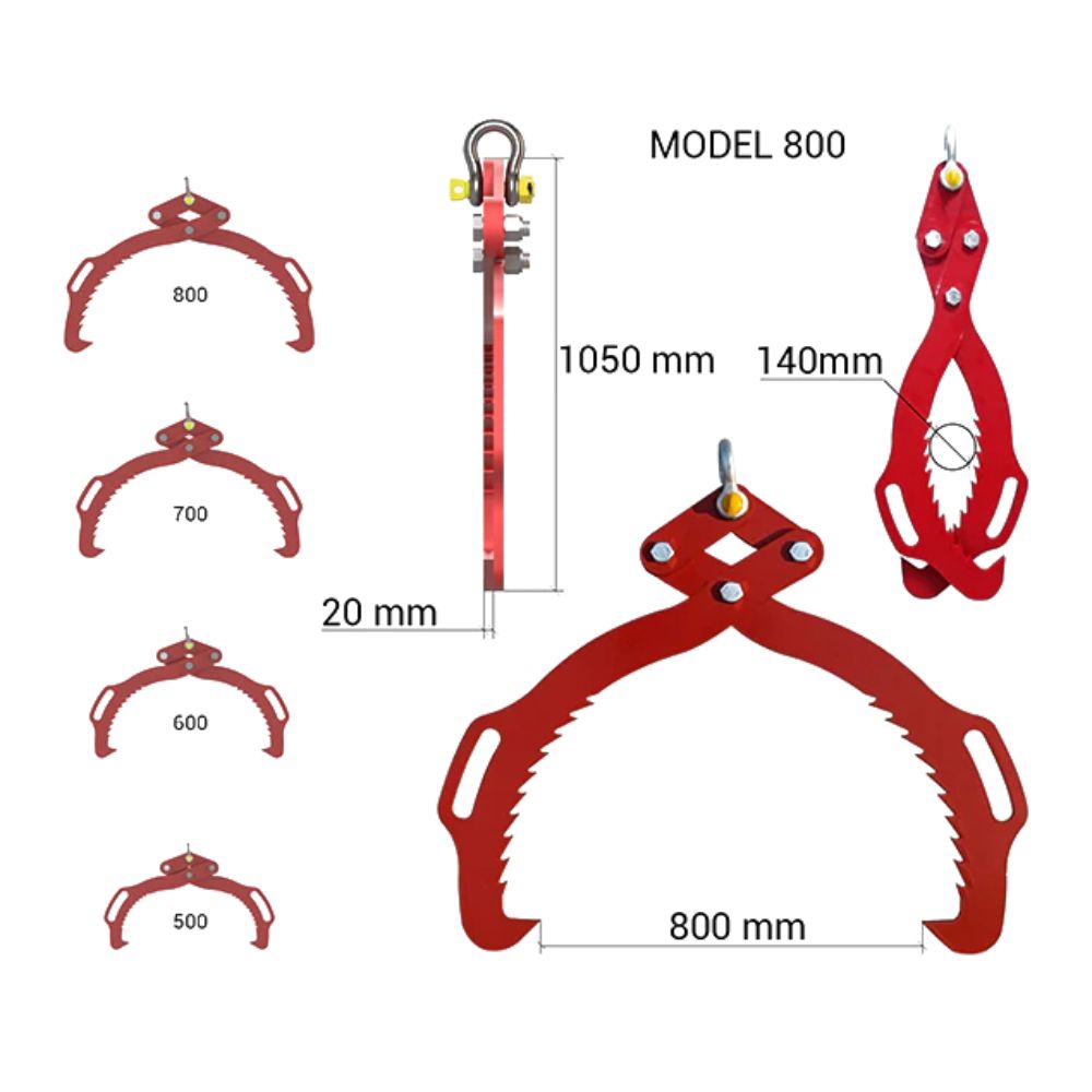 Remet timmersax 800 mm för stora timmerstockar - maximal kapacitet skogsbruk