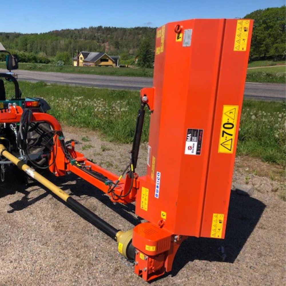 Närbild på 3-punktskoppling kat. 1 och 2 på Sicma MA 140 cm slaghack – passar kompakt- och mellanstor traktor