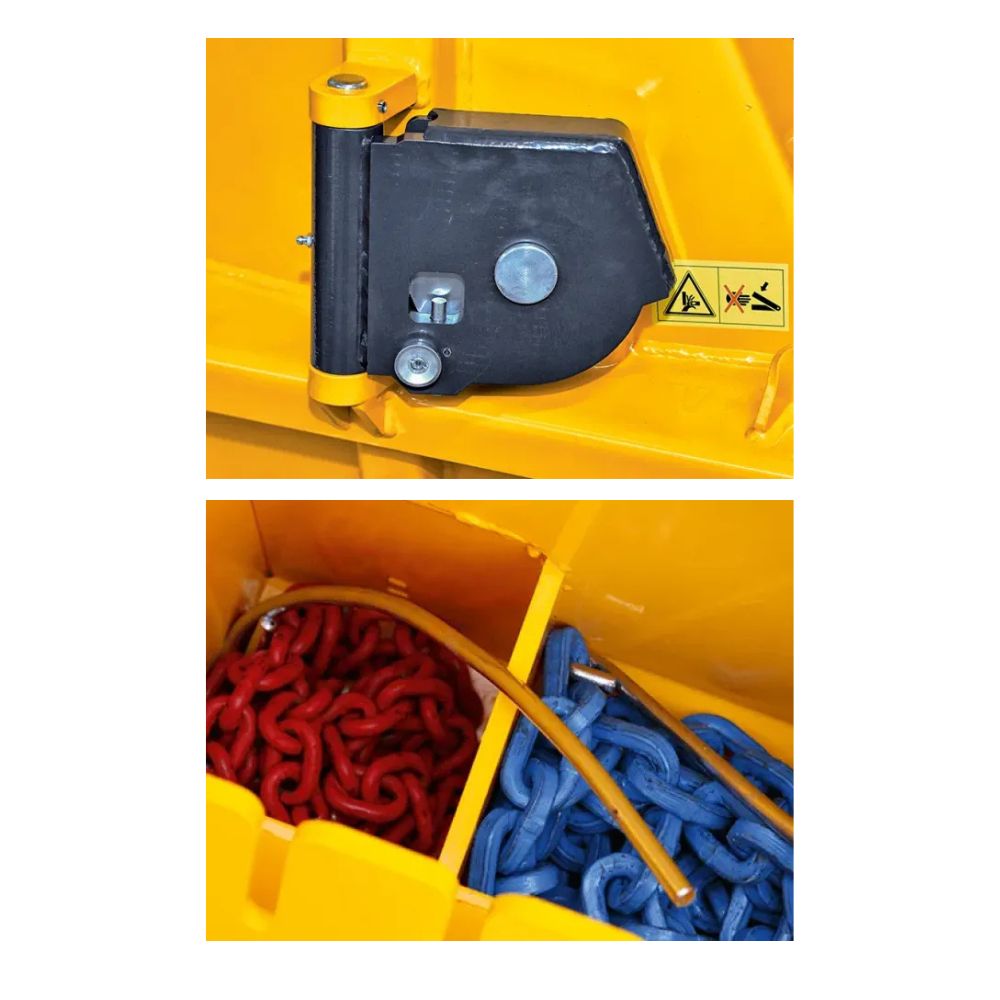 Uniforest 50 EH vinsch detaljbild - utrymme och säkerhetslås