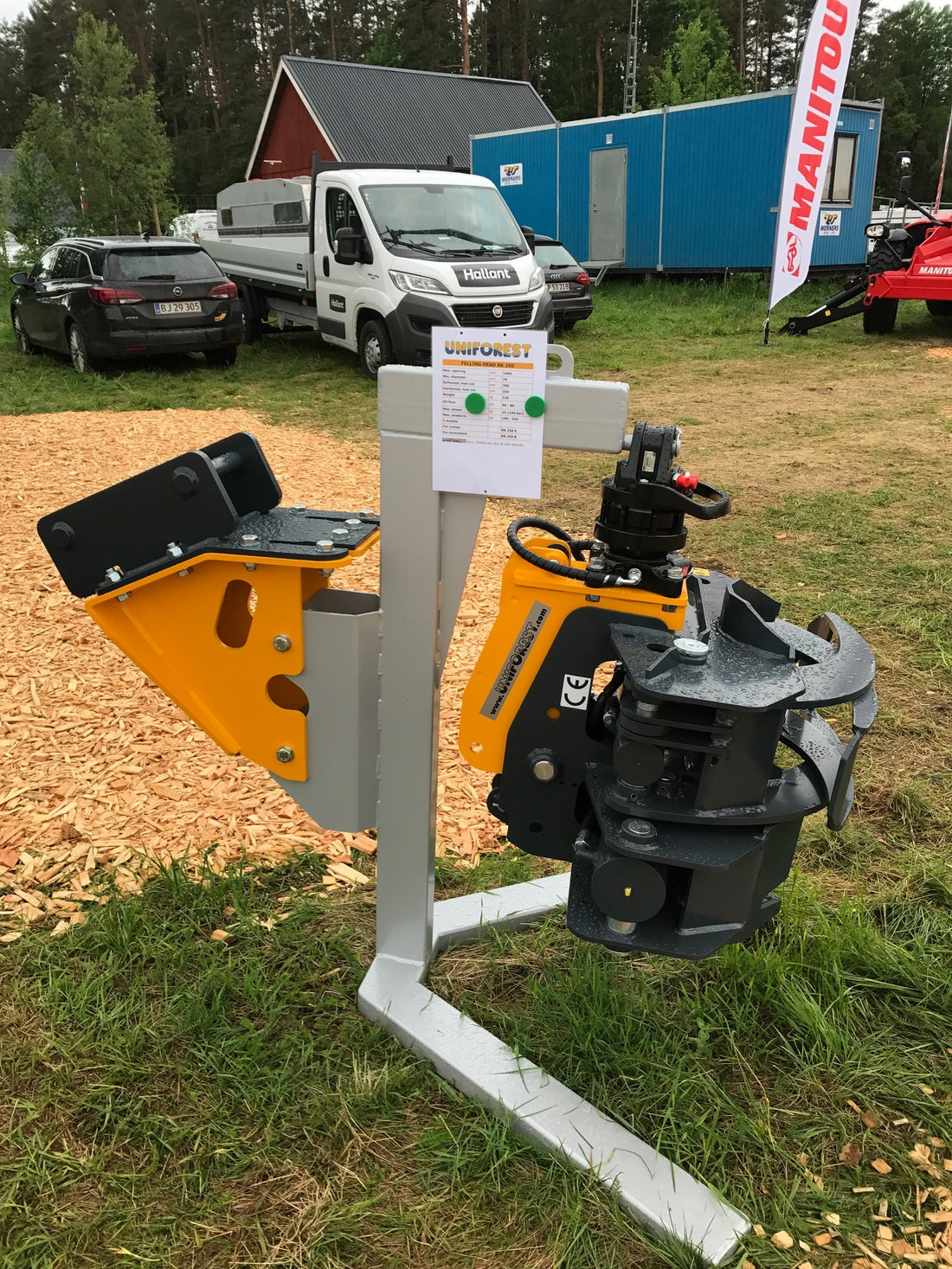 Kranfäste med rotatoranslutning på Uniforest RK250 trädklipp