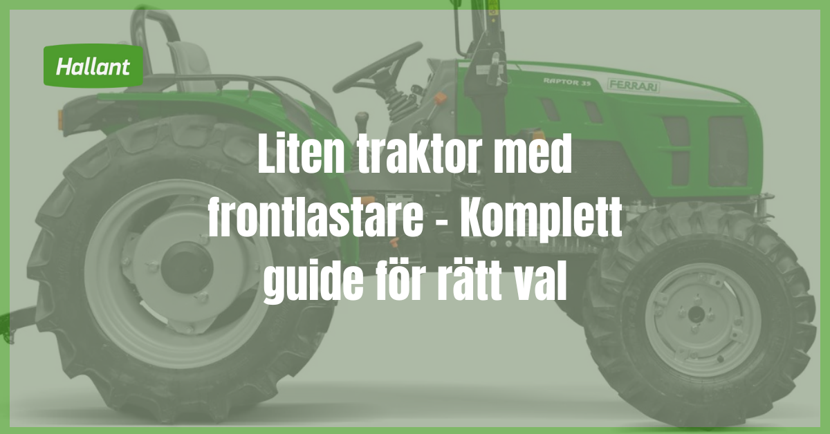Liten traktor med frontlastare