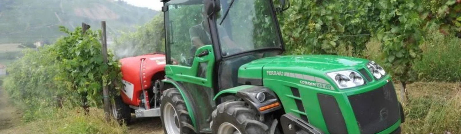 Ferrari Cobram kompakttrakor i arbete i vinodling