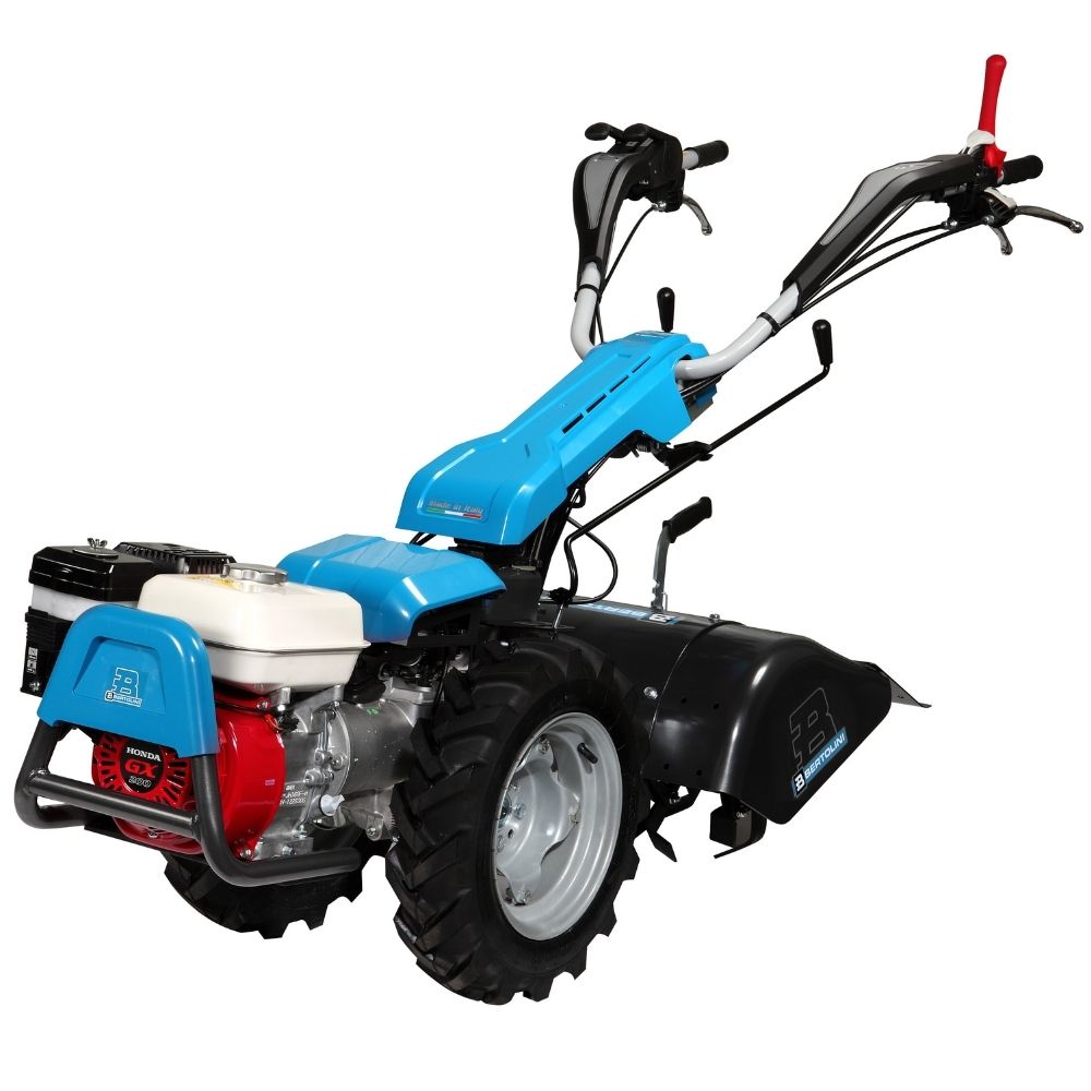 Bertolini 407 S tvåhjulstraktor med Honda GX270 bensinmotor 8,4 Hk och jordfräs 60 cm.