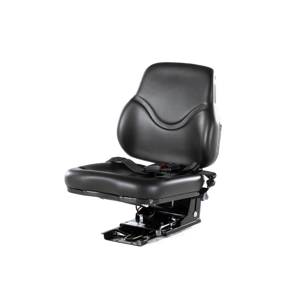 Förarhytt på midjestydra traktorn Caron AR 190 - justerbart säte med plattformsfjädring