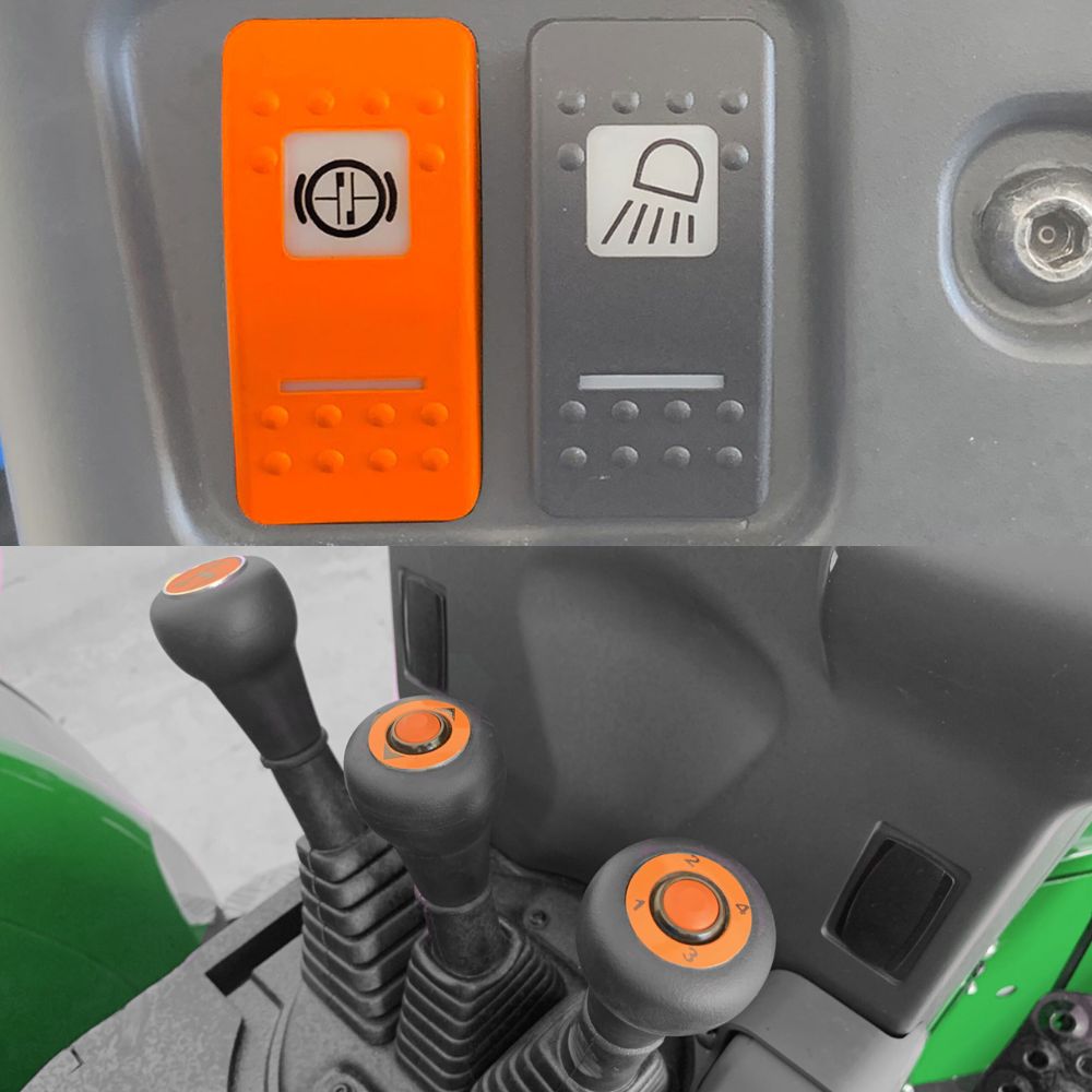 Ergonomisk joystick och reglage för exakt styrning i Ferrari Mizar 70 AR.