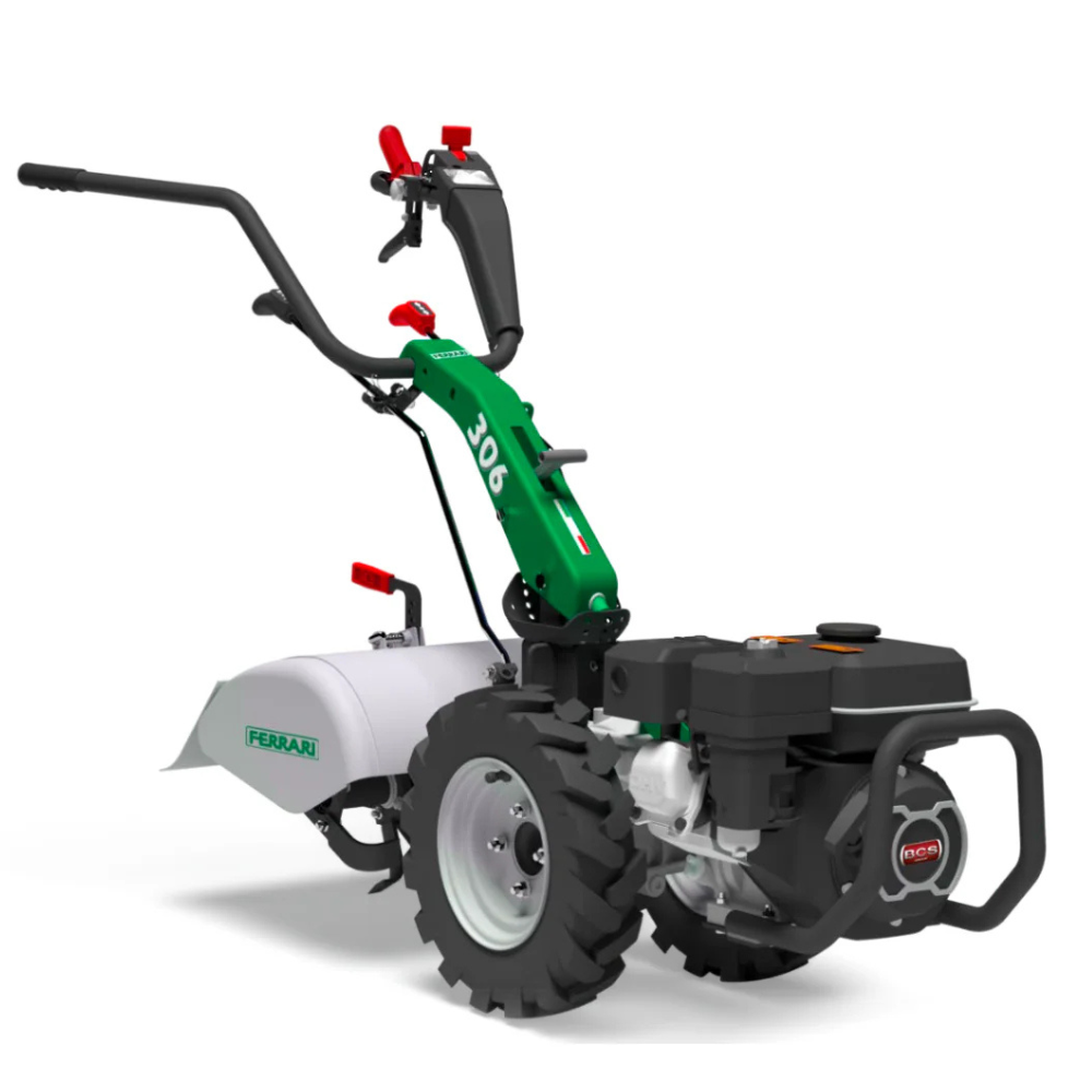 Ferrari 306 Smartsafe tvåhjulstraktor med 46 cm jordfräs för markbearbetning