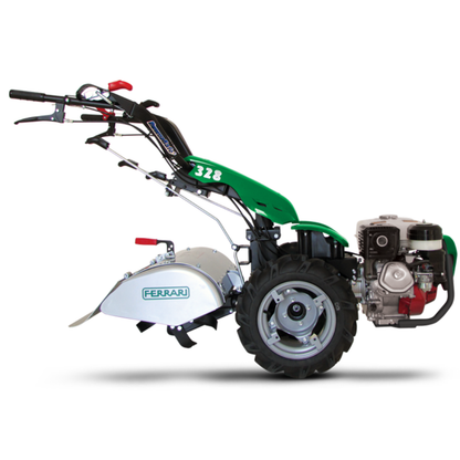 Sidovy av Ferrari 328 Powersafe tvåhjulstraktor