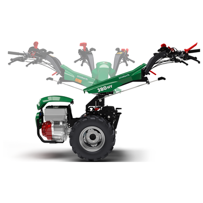 Ferrari 380 HY Stargate tvåhjulstraktor med Yanmar L100 i diagonal vy