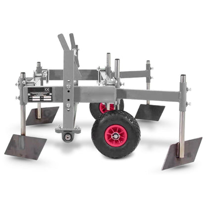 Detaljvy av Ferrari plastläggare med justerbara inställningar för olika bredder på täckfilm.