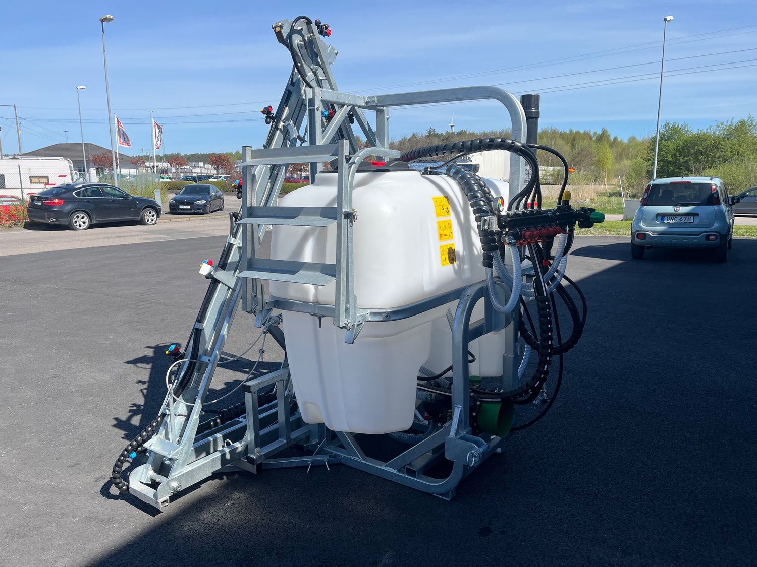 Galvaniserad stålram på växtskyddsspruta - rostskyddad konstruktion