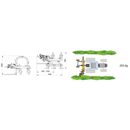 Orion multifunktionell verktygsbärare för mekanisk ogräsbekämpning