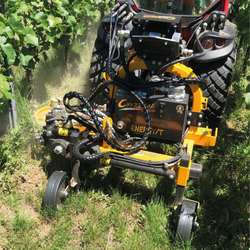 Orizzonti Energy/T kompakt ogräsbekämpningsram med elektrohydraulisk styrning för vinodling