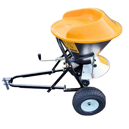 Rondini Jardin SPT 50 spridare för Ferrari tvåhjulstraktorer, framifrån med orange lock.