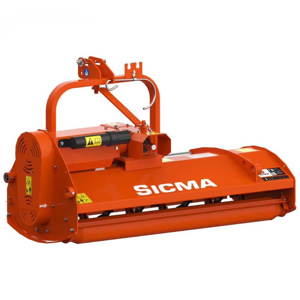 Sicma TB 140 betesputs bakvy – Y-knivar och drivaxel ø 90 mm synliga underifrån