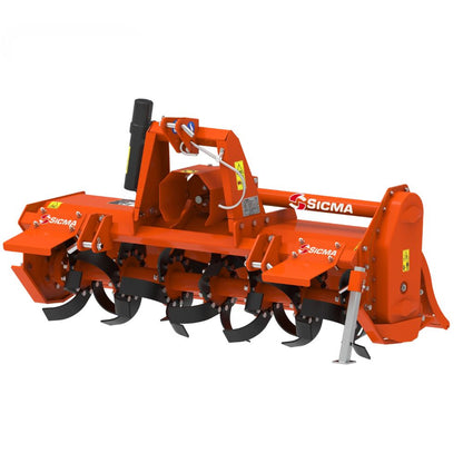 Sicma ZLL 140 jordfräs – knivar i spirallinje och PTO-ingång framifrån
