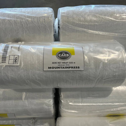Slitstarkt och UV-beständigt balnät speciellt anpassat för CAEB Mountainpress mini-rundbalspressar.