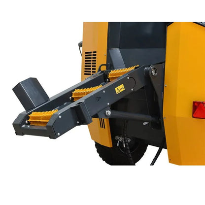 Uniforest Titan 53/40 vedprocessor matningsbord - hydrauliskt vikbart med aggressiva matningsrullar