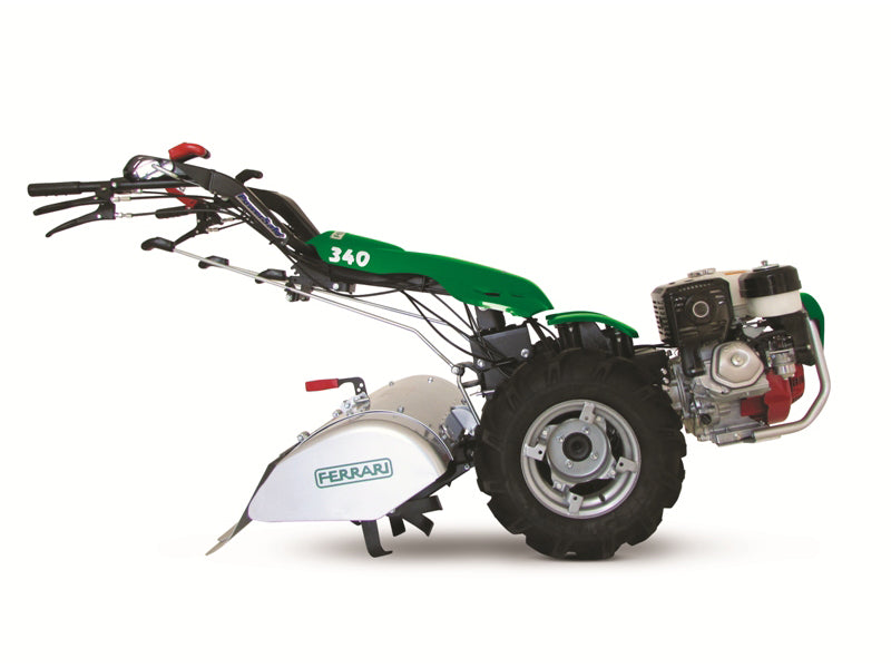 Sidovy av Ferrari 340 Powersafe bensin tvåhjulstraktor
